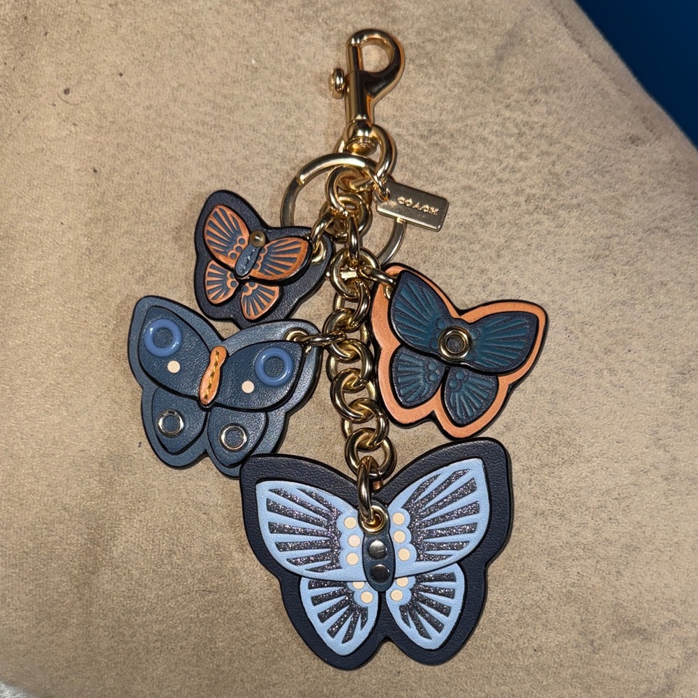 Coach Multicolor Butterfly Bag Charm